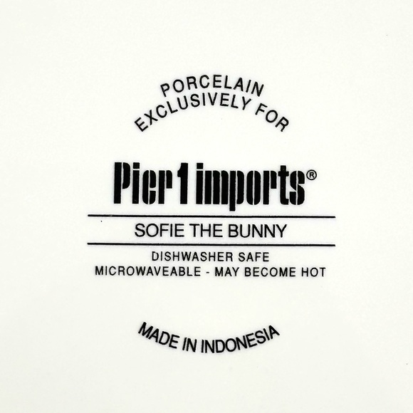 Pier 1 Imports Sophie The Bunny Porcelain Salad Plate - Floral Scalloped Edge - Picture 4 of 6